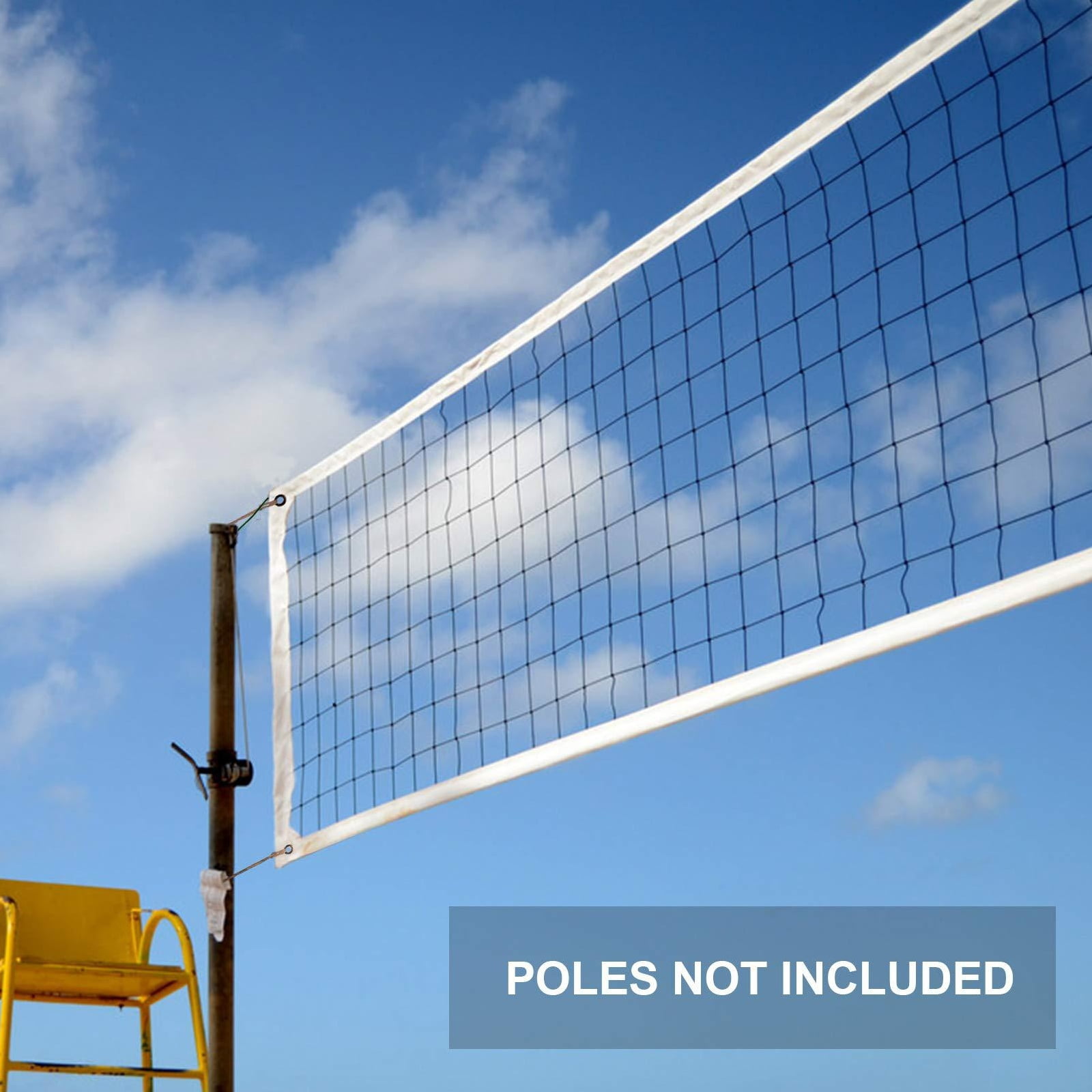 Beach Volleyball Net, Outdoor Volleyball Training Net, Standard Competition Volleyball Net, Replacement Net - For Beach & Outdoor Sports, Standard Size, Poles Not Included - Beach Games, Training Ses