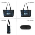 thumbnail image 6 of FORMRS Canvas Laptop Tote Bag for Women with 15.6" Computer Compartments Shoulder Handbag, Window Earth, 6 of 7