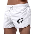 thumbnail image 3 of Swim Trunk For Men's Football Quick Dry Swim Shorts Mens Swimsuit Board Shorts With Pockets White XXXL, 3 of 6