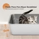 thumbnail image 3 of Arenero para Gato Inoxidable, Caja de Arena para Gatos con Lado Alto de Metal, Arenero para Gato Grande para Interior, Inodoro para Gatos y Mascotas, Antiadherentes,Sin Olor (45 * 35 * 15cm), 3 of 7
