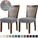 thumbnail image 2 of Funda para silla de comedor, 2 piezas, funda elástica de licra para mesa de comedor y funda para silla (gris), 2 of 5