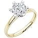 thumbnail image 7 of PEORA IGI Certified 1.19 Carats Natural Diamond Solitaire Engagement Ring in 14K Yellow Gold, G-H Color, SI Clarity, 7 of 7
