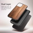 thumbnail image 6 of Nagebee Case for iPhone 12 Mini, [Real Natural Walnut Wood], Dual Layer Hybrid Protective Bumper Shockproof Phone Cover (Every Piece is Unique) - Wood, 6 of 6