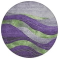 thumbnail image 2 of Addison Rugs Chantille Indoor/Outdoor Transitional Swirls Purple Machine Washable Round Rug, 8' x 8', 2 of 7