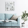 thumbnail image 6 of AEFER White Grey Flowers Wall Pictures: Grey Wall Decor Gray Wall Art Abstract Blossoom Grey Floral Painting Grey Canvas Poster Modern Elegant Prints for Unframe: 10x8inch(25x20cm), 6 of 6