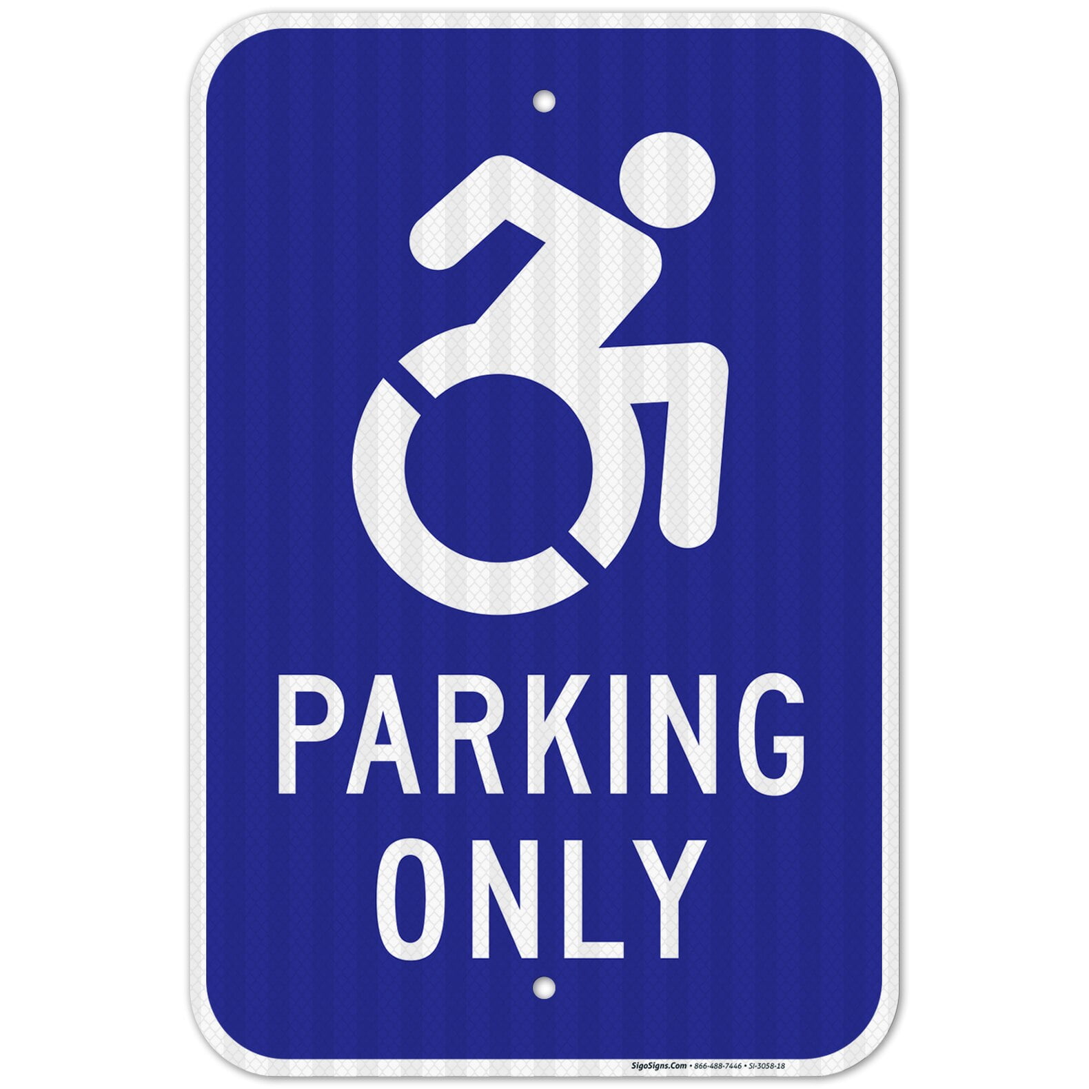 New York Handicap Parking Sign, Large Handicapped Symbol with Left