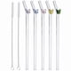thumbnail image 1 of 5 Pcs Reusable Glass Straws,Colorful Butterfly on Clear Straws with Design Shatter Bent Drinking Str, 1 of 5