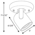 thumbnail image 2 of Progress Lighting P6144-174 Plafonnier Mural Rond Multidirectionnel de 1 Light 75W en Bronze, 2 of 2