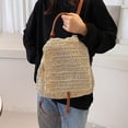 thumbnail image 2 of LinYooLi Womens Backpack DrawstringDesigner Straw Beach Hollow Out Backpacks for Women Luxury Female Backpack Capacity Backpacks Mochila, 2 of 6