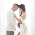 thumbnail image 3 of Vestido de maternidad Zulema largo elegante con hombros descubiertos S, 3 of 8
