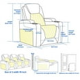 thumbnail image 2 of Weilianda Chic Recliner Chair Electricity Recliner Power Recliner Chair Top Grain Leather Movie Chair Gaming Sofa with Tray Table USB Charging Cup Holders,Row of 3 Blue, 2 of 5