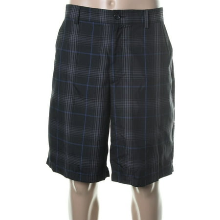 Greg Norman Mens Plaid Moisture Wicking Casual Shorts