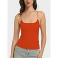 thumbnail image 6 of Women's Square Neck Tank Top Adjustable Spaghetti Straps Sleeveless Basic Tops Sharp Collection, 6 of 6
