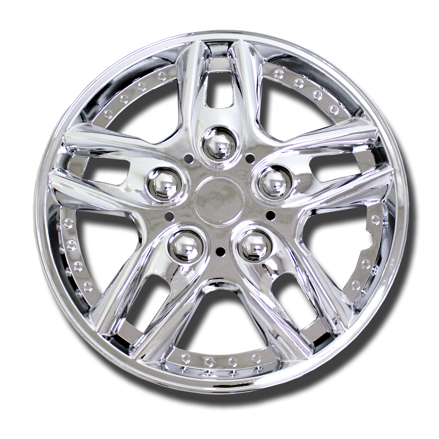 Set of 4 Chrome Finish Hubcaps 14" WSC515C14 Hub Caps Wheel Skin Cover 14 Inches 4 Pcs Set