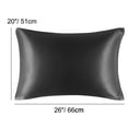 thumbnail image 6 of PiccoCasa Satin Pillowcases for Skin Set of 2, Zipper Closure Black Standard, 6 of 7
