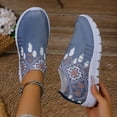 thumbnail image 2 of Rokment Women's Geometric Orthopedic Walking Shoes 2026 Spring Fall Comfortable Casual Mesh Arch Support Nursing Work Loafer Running Flat Tennis Slip on Sneakers Blue Size 6.5, 2 of 8