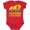 Red, variant on Inktastic 2nd birthday construction truck, cement mixer - 2 years old Boys or Girls Baby Bodysuit