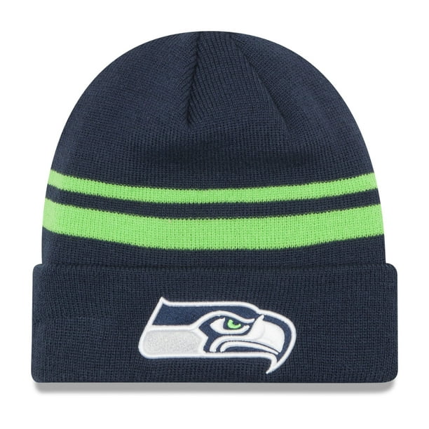 Seattle Seahawks New Era Team Logo Cuffed Knit Hat College Navy