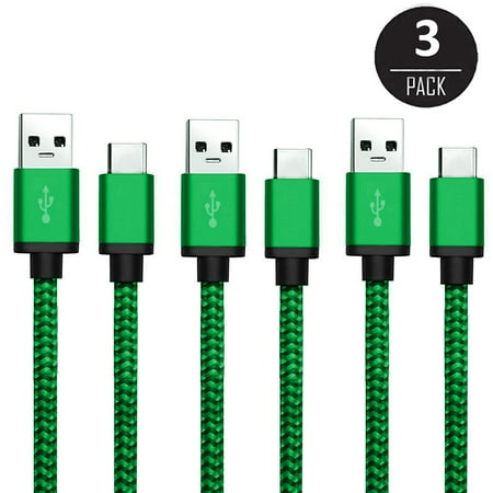 Taupe Charger (3 Pcs 6ft USB 3.1 Type C Charging Sync Data Cable Charger Cord for Samsung Galaxy S9 S8 S8 Plus Note 9/8,LG G7 G6 V40 V30 G5, Nexus 5X 6P,Google)