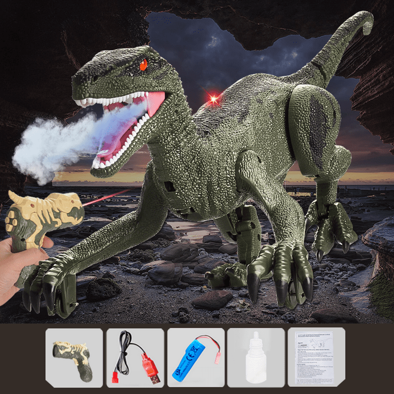 Richgv Laser Light Chasing RC Dinosaur Toy for Boys 3-8