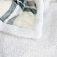 thumbnail image 2 of Cumka Sherpa Blanket, Super Soft Fuzzy Flannel Fleece/Wool Like Reversible Velvet Plush Blanket, Thick Warm Blanket for Winter (Size 57"x77", Black gray lattice), 2 of 4