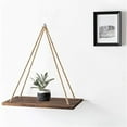 thumbnail image 3 of Wood Hanging Shelves for Wall Boho Decor, Swing Rope Hanging Wall Shelves, Rustic Floating Shelf, 1Pcs Wall Display Shelving Home Organizer Rack for Living Room Bedroom Bathroom Kitchen, 3 of 6