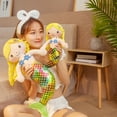 thumbnail image 5 of RUSR Plush Cartoon Mermaid Comfort Doll Mini Cute Pillow Baby Stuffed Toys Room Decor Yellow, 5 of 9