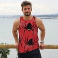 thumbnail image 6 of Fuzoiu Spider Print Men's Workout Tank Tops,Sleeveless Gym Shirt Quick Dry,Fitness Bodybuilding T-Shirt,Muscle Athletic Workout Tee-Large, 6 of 7