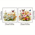 thumbnail image 3 of Lavish Cover 2-Pack Wildflower & Butterfly Toilet Decal Stickers, Waterproof Removable Watercolor Floral Bathroom Decals for Toilet Tank, Seat & Bathtub, 3 of 11