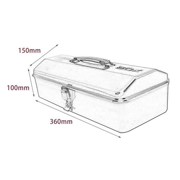 Multifunctional Tool Case Anti-Broken Metal Car Hardware Repair Tool Storage Box
