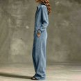 thumbnail image 5 of Edvintorg Wide Leg Jumpsuits for Women Long Sleeve Zip up Casual Rompers with Pant One Piece Romper for Women Xs-2XL Light Blue, 5 of 8