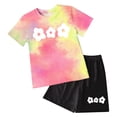thumbnail image 4 of OYXSER Toddler Baby Girls Clothes 1T 2T 3T 4T 5T T-Shirt Tee Tops + Shorts Short Sleeves Cute Outfits Set 2 Pieces Shorts Set, Hot Pink 3-4T, 4 of 4
