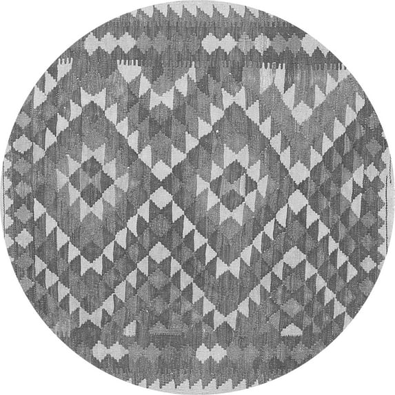 Ahgly Company Indoor Round Southwestern Gray Country Area Rugs, 7' Round