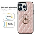 thumbnail image 7 of Case for iPhone 15 Pro,Decase PU Leather Shockproof Case Business Vintage Elegant Protective Back Phone Shell With Ring Kickstand Holder,for iPhone 15 Pro - rosegold, 7 of 7