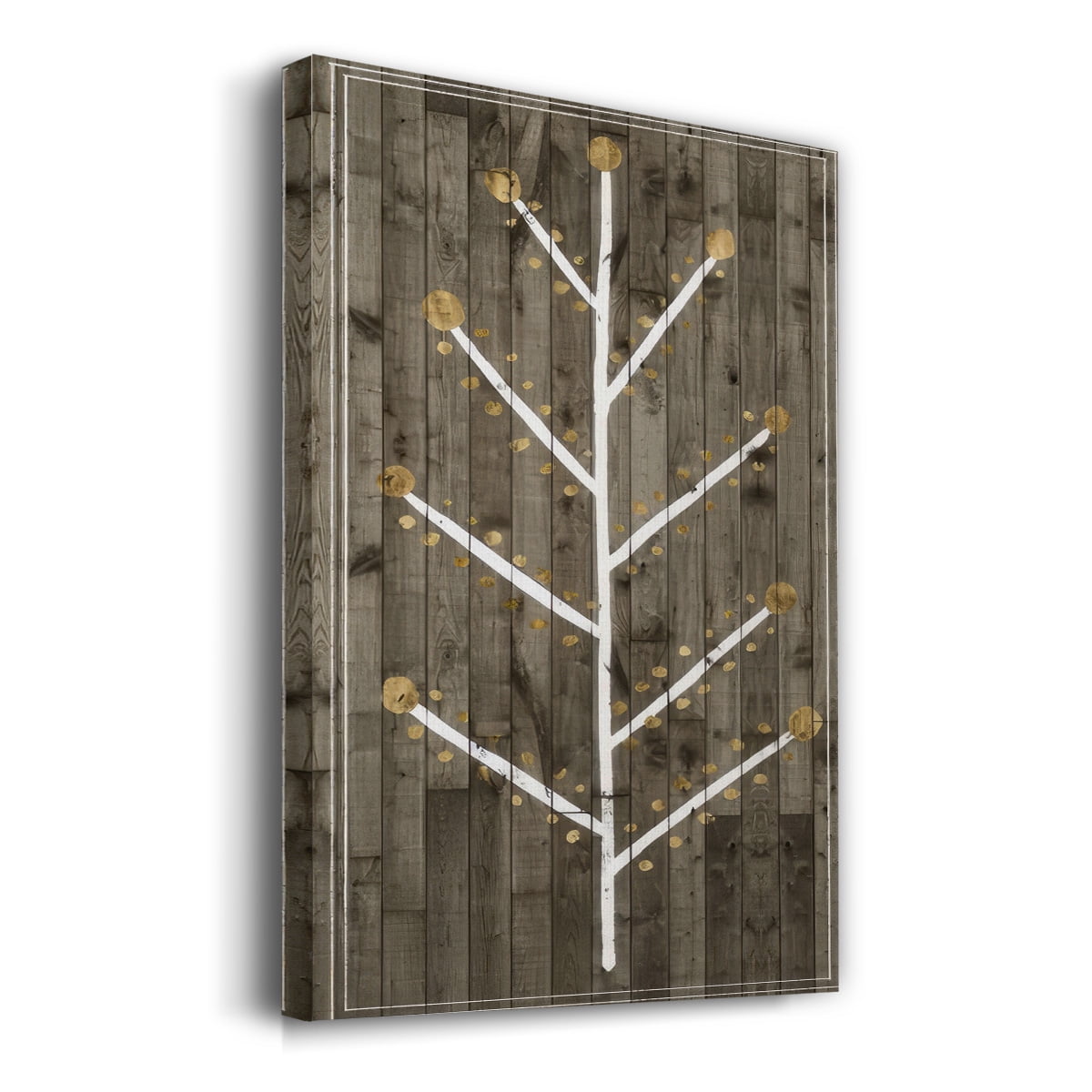 Wooded White Christmas Collection B- Gallery Wrapped Canvas