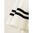 thumbnail image 6 of Kaerm Women Skirts Elastic High Waist Chic Striped Flared Skirt Women Cute Sweet Girls Dance Skirt White XL, 6 of 7