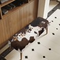 thumbnail image 3 of XYZCANDO Cowhide Print Stretch Bed Foot Bench Cover, Washable Polyester Spandex Rectangle Long Bench Cover for Bedroom and Living Room, 3 of 9