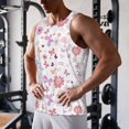 thumbnail image 5 of Cauagu Retro Floral Print Men's Sleeveless Muscle Shirts,Tank Tops Quick Dry Workout Tank Top Gym Muscle Tee Fitness Bodybuilding T Shirt for Men-X-Large, 5 of 7