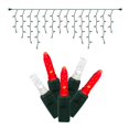 thumbnail image 1 of 70 Red & Pure White M5 LED Icicle Light on Green Wire, 9 ft. Christmas Light Set, 1 of 1
