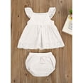thumbnail image 2 of Baby Girl White Dress With Shorts Set, 2 of 6