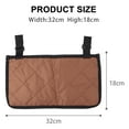 thumbnail image 2 of OULII 1Pc Durable Coffee Wheelchair Side Storage Bag Multi Pockets for Mobility Scooter, 2 of 8