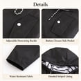 thumbnail image 3 of Smsaxvxz Plus Size Rain Jacket for Women Casual Striped Lined Hooded Lightweight Raincoat Outdoor Waterproof Windbreaker Black L, 3 of 8