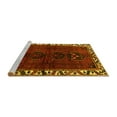 thumbnail image 2 of Ahgly Company Machine Washable Indoor Round Persian Yellow Traditional Area Rugs, 4' Round, 2 of 4