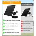 thumbnail image 3 of Cargador de panel solar PUUQII de 8 W, paquete de 2 unidades para cámara tipo anillo, 3 of 9