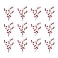 thumbnail image 1 of AMERTEER 1 Set 12 Pcs Simulated Christmas Crabapple Decorations Fake Re Berry (White Red), 1 of 5