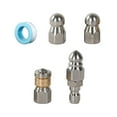thumbnail image 4 of 4 Uds. Cabezal de boquilla de chorro de alcantarillado limpiador de drenaje de acero 1/4 pulgadas hembra limpieza chorro rotación conector rápido boqu shamjiam Boquilla de lavadora, 4 of 8