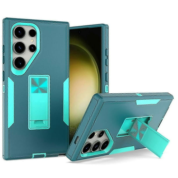 Galaxy S24 Ultra 5G Case with Stand, 3-in-1 Rugged Full Body Protection Cover with S24 Ultra