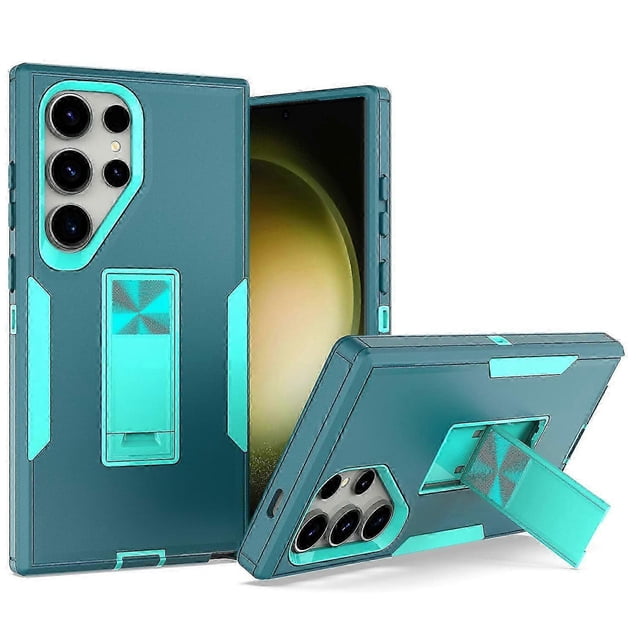 Galaxy S24 Ultra 5G Case with Stand, 3-in-1 Rugged Full Body Protection Cover with S24 Ultra
