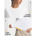 thumbnail image 5 of BALEAF Women's Short Sleeve Workout Shirts Breathable Mesh Back Quick Dry UPF 50+ T-Shirts Crewneck Gym Running Hiking Tops White L, 5 of 7