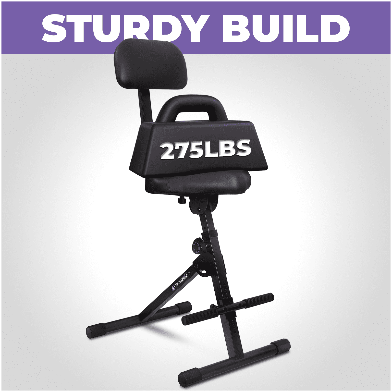Liquid Stands Guitar Stool Adjustable Stool - Musician Drum Throne with Backrest - Guitar Seat Drum Seat, Musician Chair, Guitar Chair for Adults, Kids, Drummer, and Guitarist - Musician Stool